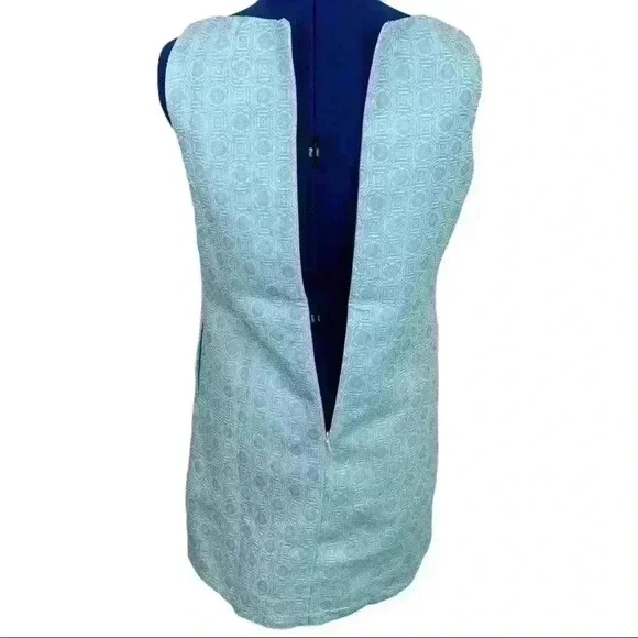 ๐nwt Lucy Paris aqua brocade sleeveless dress - Picture 3 of 8